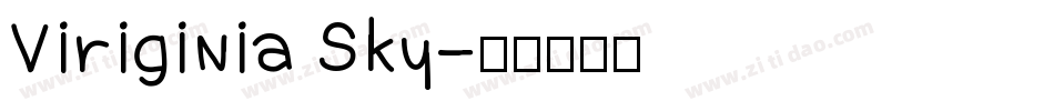 Viriginia Sky字体转换
